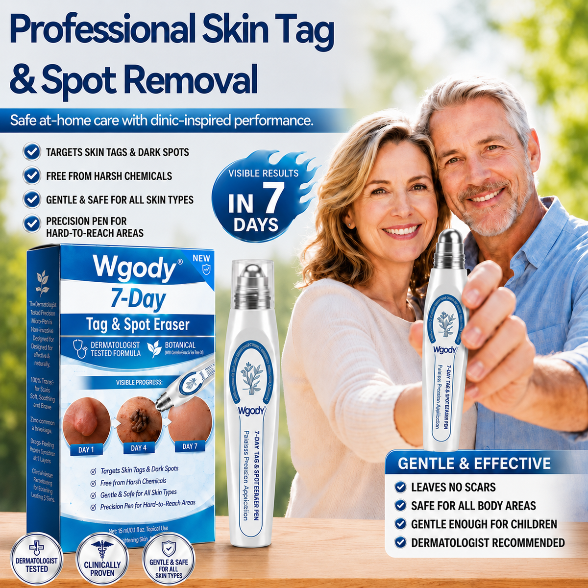 WGODY®👩⚕️ 𝟕-𝐃𝒂𝘆 𝐒𝗸𝐢𝐧 𝐓𝒂𝗴 & 𝐒𝐩𝙤𝐭 𝐄𝐫𝒂𝐬𝙚𝐫 Painless & Scar-Free Advanced Imperfection Removal Rollerball Pen