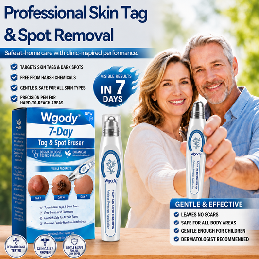 WGODY®👩‍⚕️ 𝟕-𝐃𝒂𝘆 𝐒𝗸𝐢𝐧 𝐓𝒂𝗴 & 𝐒𝐩𝙤𝐭 𝐄𝐫𝒂𝐬𝙚𝐫 Painless & Scar-Free Advanced Imperfection Removal Rollerball Pen